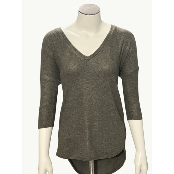 Express V Neck Dolman Sleeve Tunic Top XS Rayon Blend Made Guatemala Hi Lo Style - Picture 1 of 11